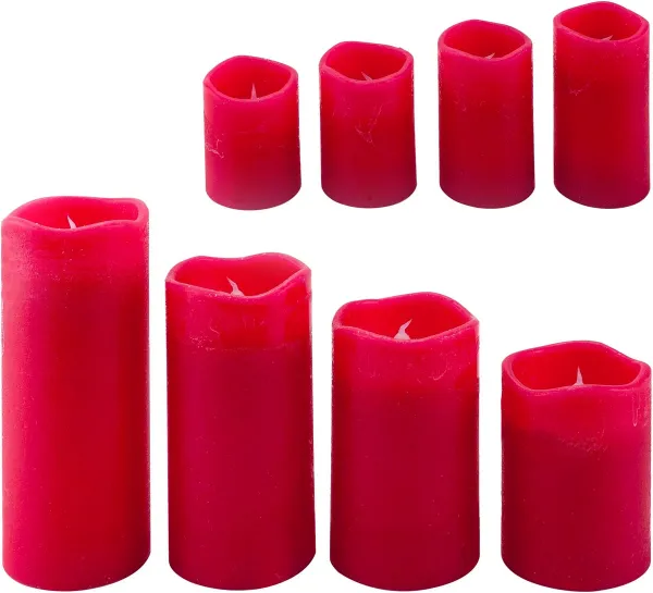 Weltbild LED Voskové svíčky Viva Magenta, sada 8 ks