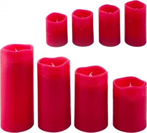 Weltbild LED Voskové svíčky Viva Magenta, sada 8 ks
