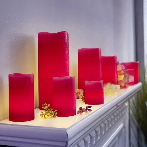Weltbild LED Voskové svíčky Viva Magenta, sada 8 ks
