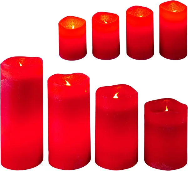 Weltbild LED Voskové svíčky Viva Magenta, sada 8 ks