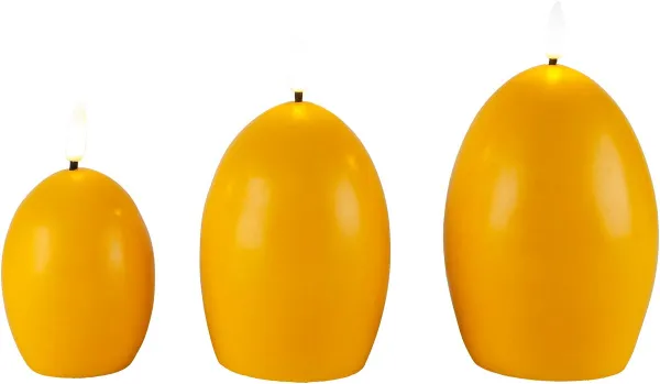 Weltbild LED svíčky Vajíčka, sada 3 ks, žluté