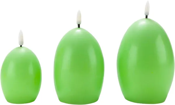 Weltbild LED svíčky Vajíčka, sada 3 ks, zelené