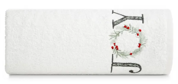 ArtFir Vianočná osuška SANTA 18 | biela 70 x 140 cm