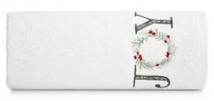 ArtFir Vianočná osuška SANTA 18 | biela 70 x 140 cm