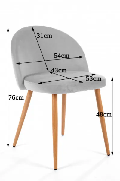 Ak furniture Sametová čalouněná židle Gera modrá