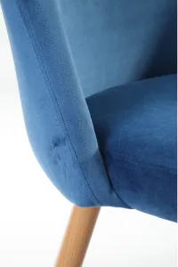 Ak furniture Sametová čalouněná židle Gera modrá