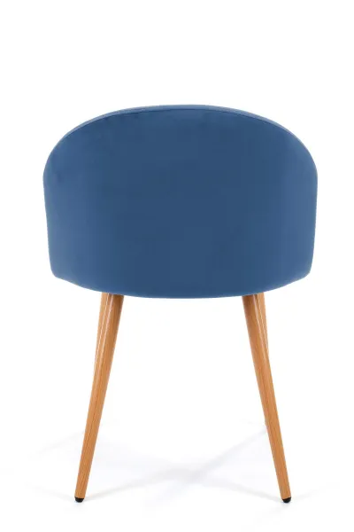 Ak furniture Sametová čalouněná židle Gera modrá
