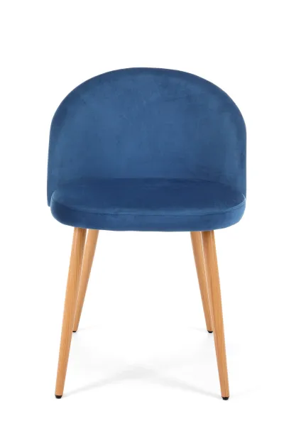 Ak furniture Sametová čalouněná židle Gera modrá