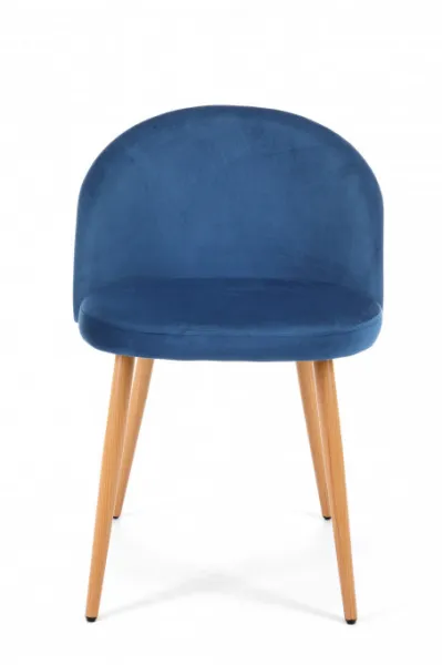 Ak furniture Sametová čalouněná židle Gera modrá