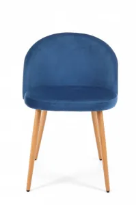 Ak furniture Sametová čalouněná židle Gera modrá