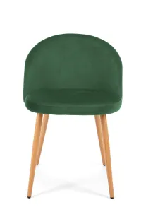Ak furniture Sametová čalouněná židle Gera zelená