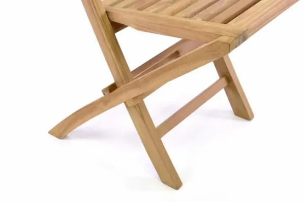 Divero Hantown 41623 Sada 2 ks Skladacia záhradná stolička - teakové drevo