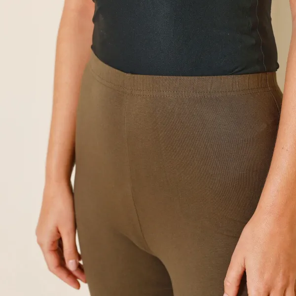 Bootcut legíny s pružným pásom