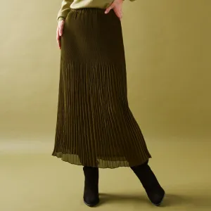 Jednofarebná voálová plisovaná sukňa, pre nižšiu postavu