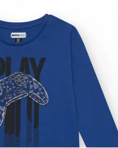 nath kids Tričko s dlhým rukávom modré Veľkosť: 152