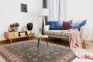 Koberec NAIN Rozeta, rám 1180/51034 modrý / béžový