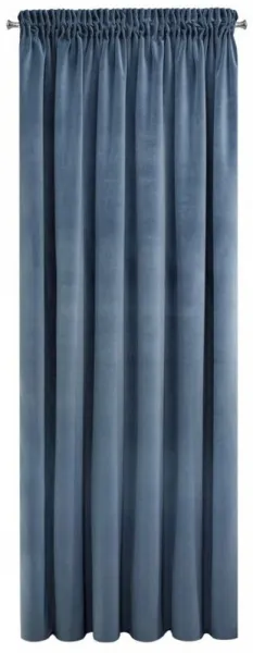 Luxusný modrý záves velvet 140 x 270 cm