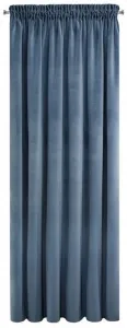 Luxusný modrý záves velvet 140 x 270 cm