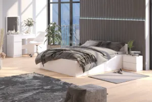Ak furniture Posteľ CLP 100x200 cm s roštom dub sonoma