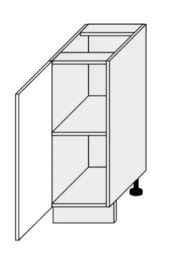ArtExt Kuchynská skrinka spodná, D1D/30 Quantum Farba korpusu: Grey
