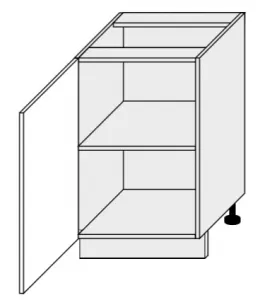 ArtExt Kuchynská skrinka spodná, D1D/50 Quantum Farba korpusu: Grey