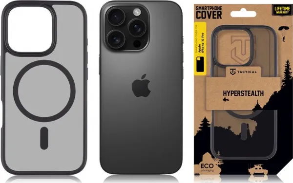 Tactical MagForce Hyperstealth kryt, iPhone 16 Pro, tmavo sivý
