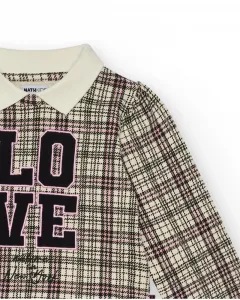 nath kids Mikina káro LOVE Veľkosť: 152