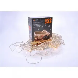 Solight Vianočný záves Cencúle 120 LED teplá biela, 3 m, s časovačom