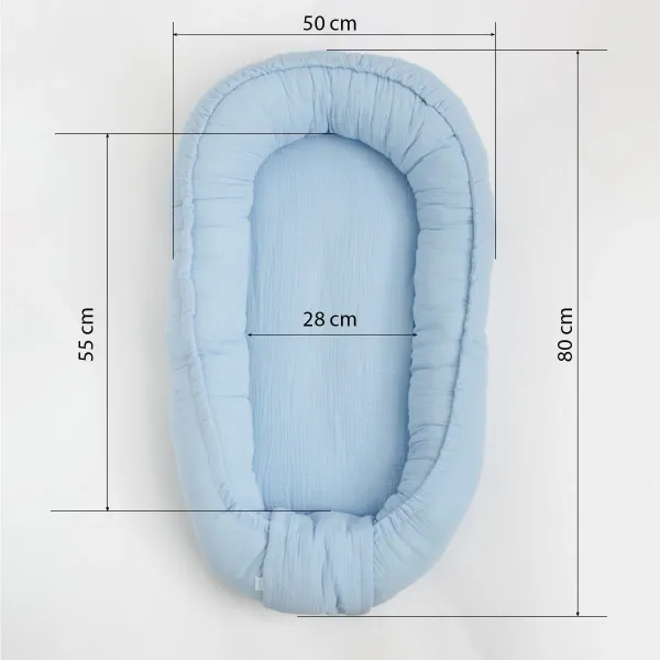 Mušelínové hniezdočko pre bábätko New Baby light grey