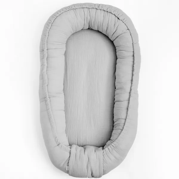 Mušelínové hniezdočko pre bábätko New Baby light grey