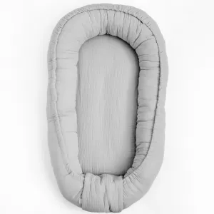 Mušelínové hniezdočko pre bábätko New Baby light grey