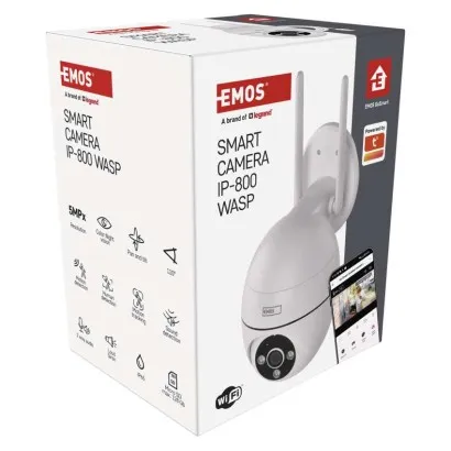 EMOS GoSmart Vonkajšia otočná kamera IP-800 WASP s Wi-Fi, biela