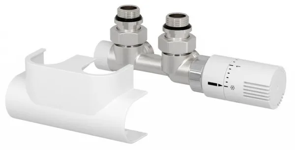 AQUALINE - TOP 50 pripojovacia sada termostatická pre stredové pripojenie, pravá, biela CP9720S