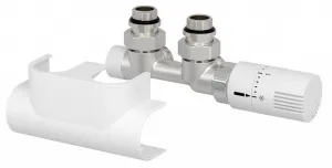 AQUALINE - TOP 50 pripojovacia sada termostatická pre stredové pripojenie, pravá, biela CP9720S
