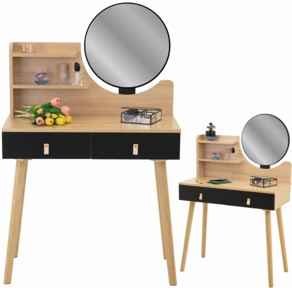 ArtJum Toaletný stolík SCANDI 2 čierna | CM-324312