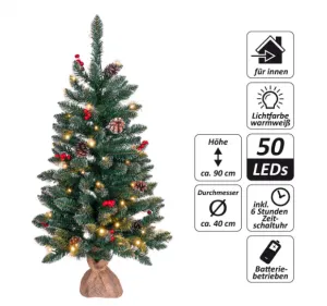 Nexos 65869 Vianočný stromček s osvetlením 90 cm, 50 LED
