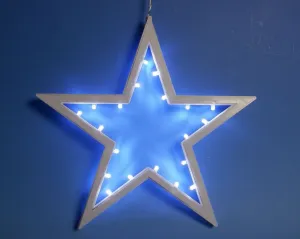 Nexos 33494 Vianočná závesná hviezda - 25,5 cm, 20 LED, studeno biela