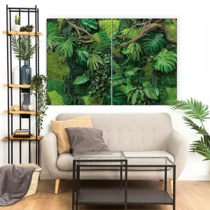 Drevený obraz - Machová monstera