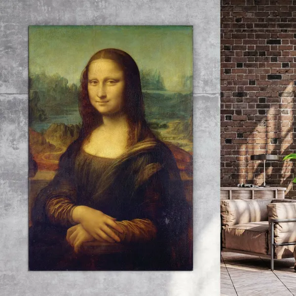 Drevená reprodukcia obrazu - Mona Lisa