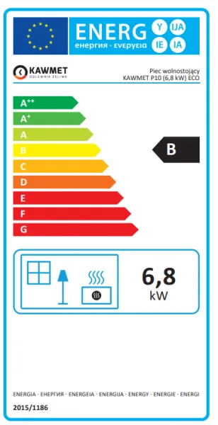 Kawmet P10 (6,8kW) ECO - liatinové kachle