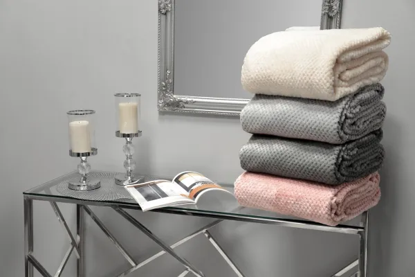 Tutumi Plyšová deka Diamond růžová, velikost 200x220