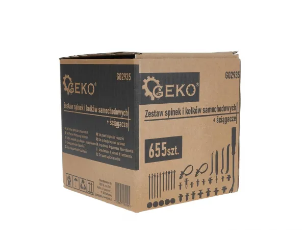 Geko Sada sponiek a automobilových kolíkov + sťahováky 655ks