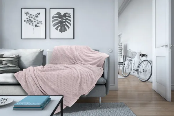 Tutumi Plyšová deka Diamond růžová, velikost 200x220