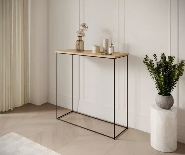 ArtAdrk Príručný stolík MILAN | čierne nohy Farba: Biela