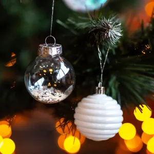 Tutumi Súprava vianočných guľôčok GULE 30 ks bielo-strieborná
