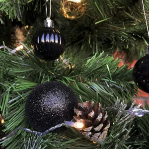 Tutumi Súprava vianočných baniek 34 ks čierna