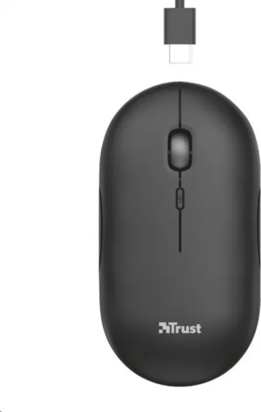 TRUST myš PUCK, bezdrôtová, USB, čierna