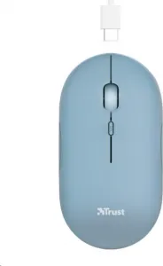 TRUST myš PUCK, bezdrôtová, USB, modrá, bluetooth