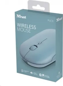 TRUST myš PUCK, bezdrôtová, USB, modrá, bluetooth