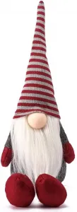 Tutumi Vianočný škriatok ELF 025 - 60 cm sivý/červený